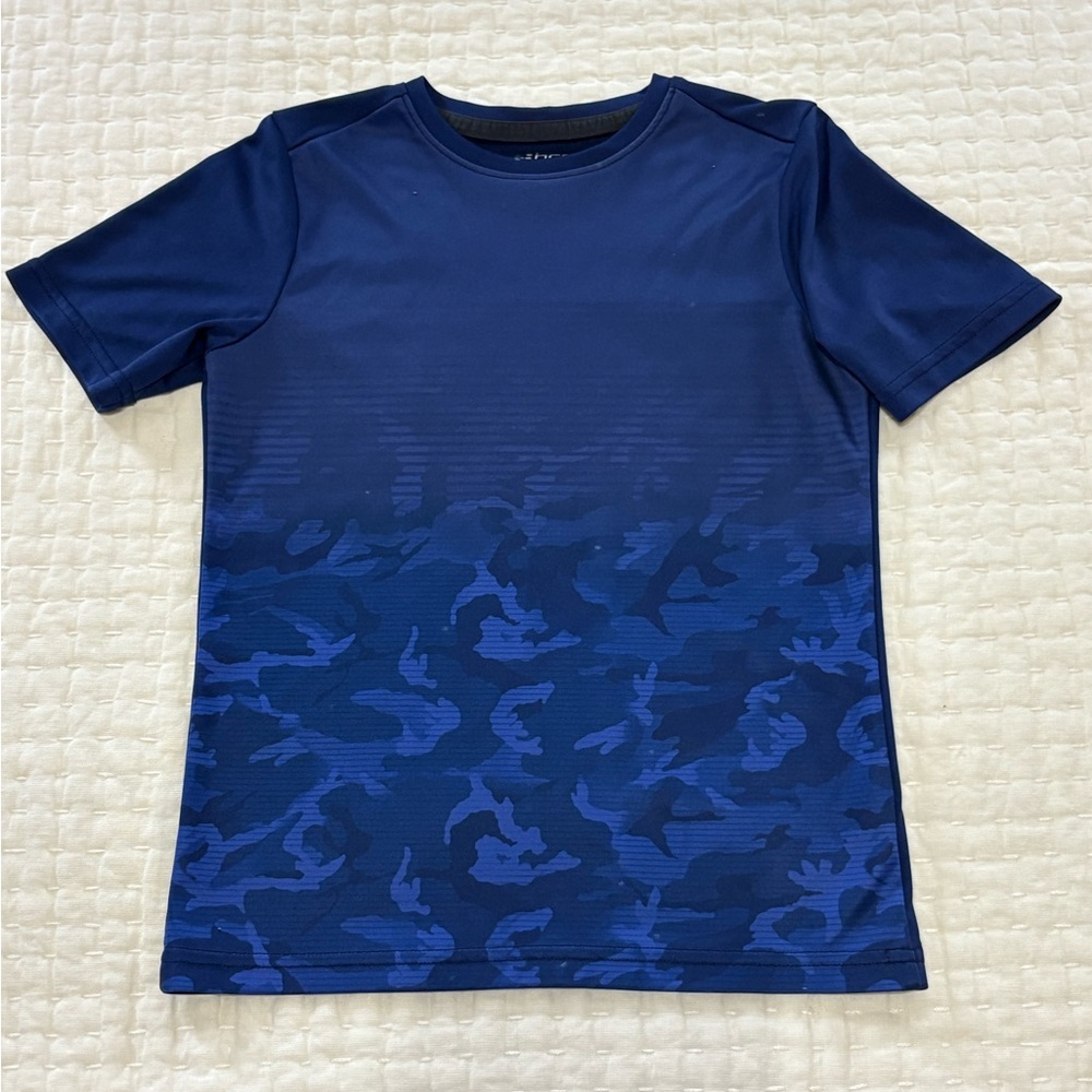 Blue Camouflage Kids Dri-Fit T-Shirt